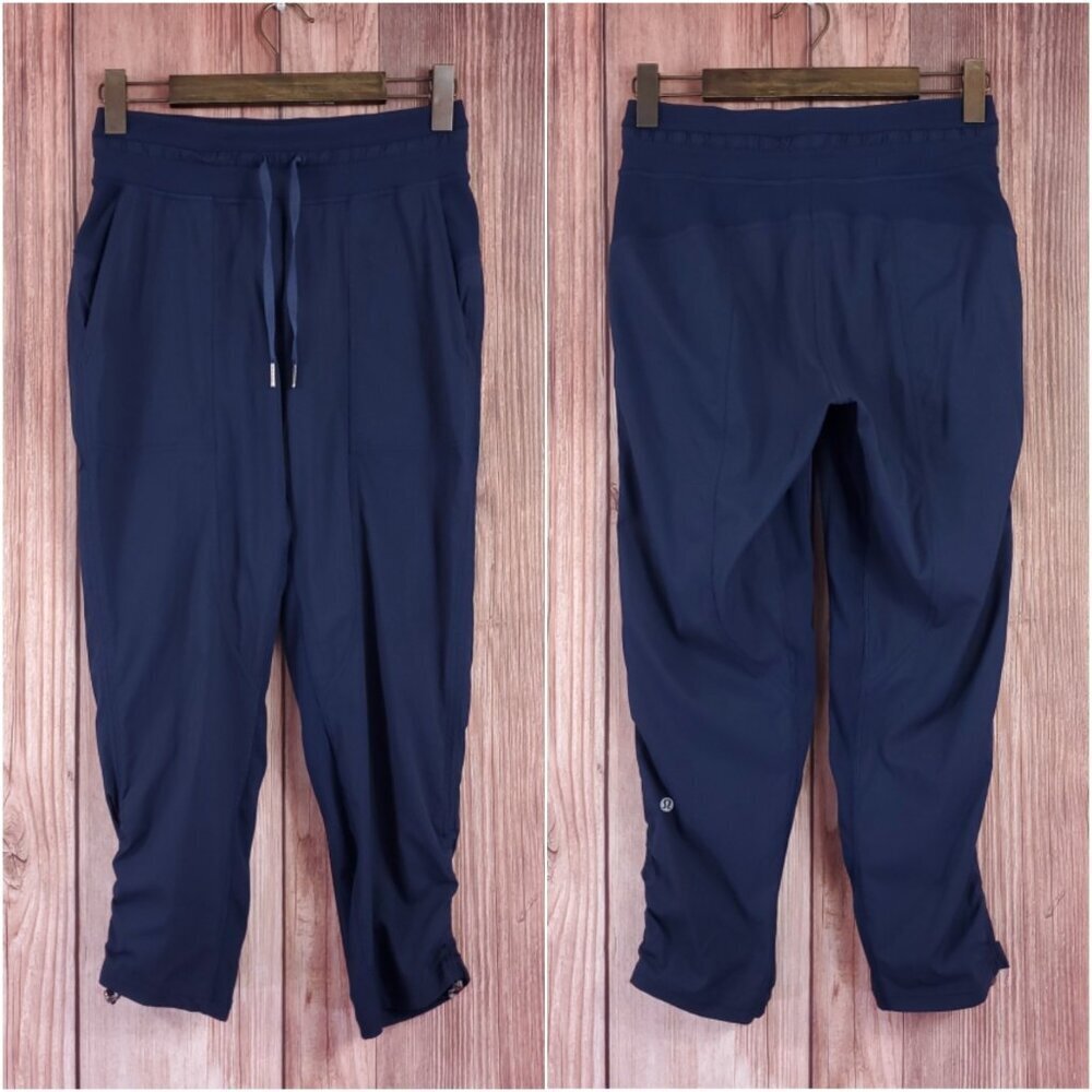 Lululemon Dance Studio Crop 25" Womens Size 4 Navy Blue Athleisure Pants W6AVQS